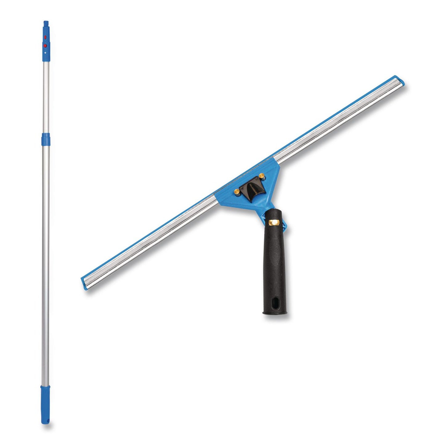 Gritt Commercial Pro Window Washing Kit with Swivel Squeegee and 6 ft Telescopic Pole, 18" Wide Blade (GCEGRI1306F18)