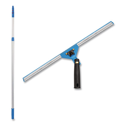 Gritt Commercial Pro Window Washing Kit with Swivel Squeegee and 6 ft Telescopic Pole, 18" Wide Blade (GCEGRI1306F18)