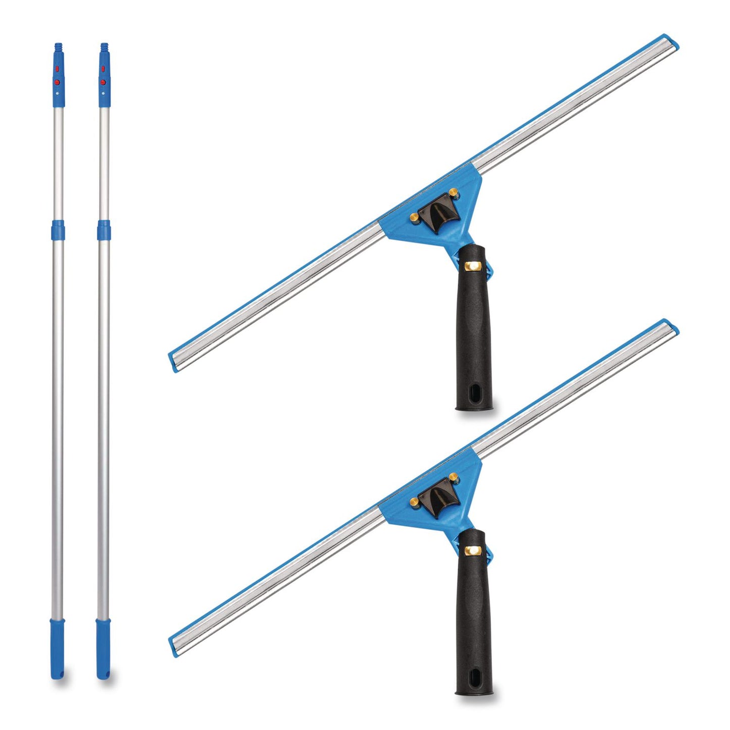 Gritt Commercial Pro Window Washing Kit with Swivel Squeegee and 6 ft Telescopic Pole, 18" Wide Blade, 2/Kit (GCEGRI1306F182P)