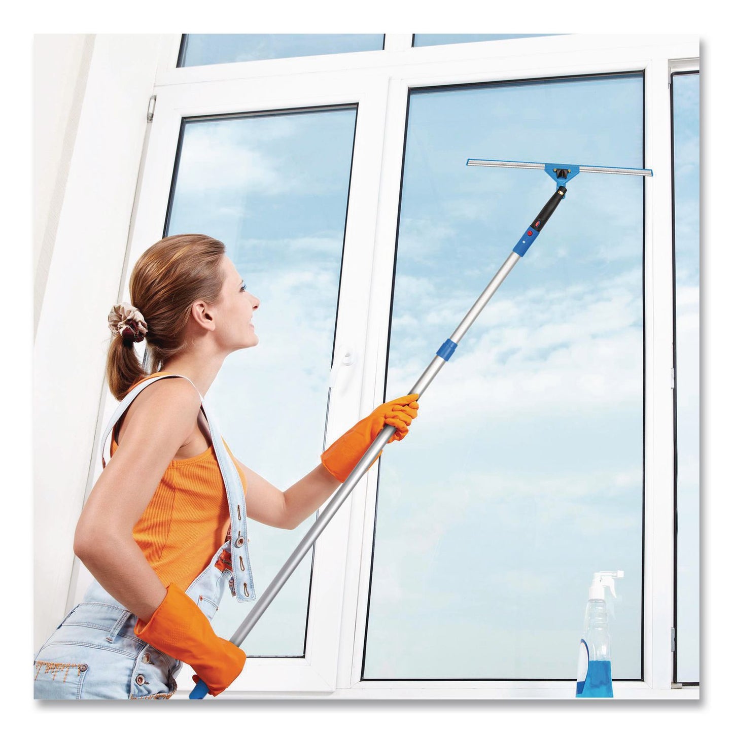 Gritt Commercial Pro Window Washing Kit with Swivel Squeegee and 6 ft Telescopic Pole, 18" Wide Blade, 2/Kit (GCEGRI1306F182P)