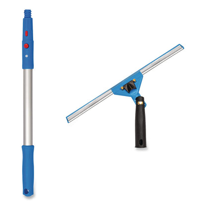 Gritt Commercial Pro Window Washing Kit with Swivel Window Squeegee and 20" Pole, 14" Wide Blade (GCEGRI131)