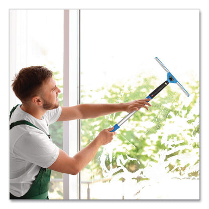 Gritt Commercial Pro Window Washing Kit with Swivel Window Squeegee and 20" Pole, 14" Wide Blade (GCEGRI131)