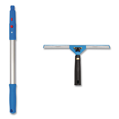 Gritt Commercial Pro Window Washing Kit with Swivel Window Squeegee and 20" Pole, 14" Wide Blade (GCEGRI131)