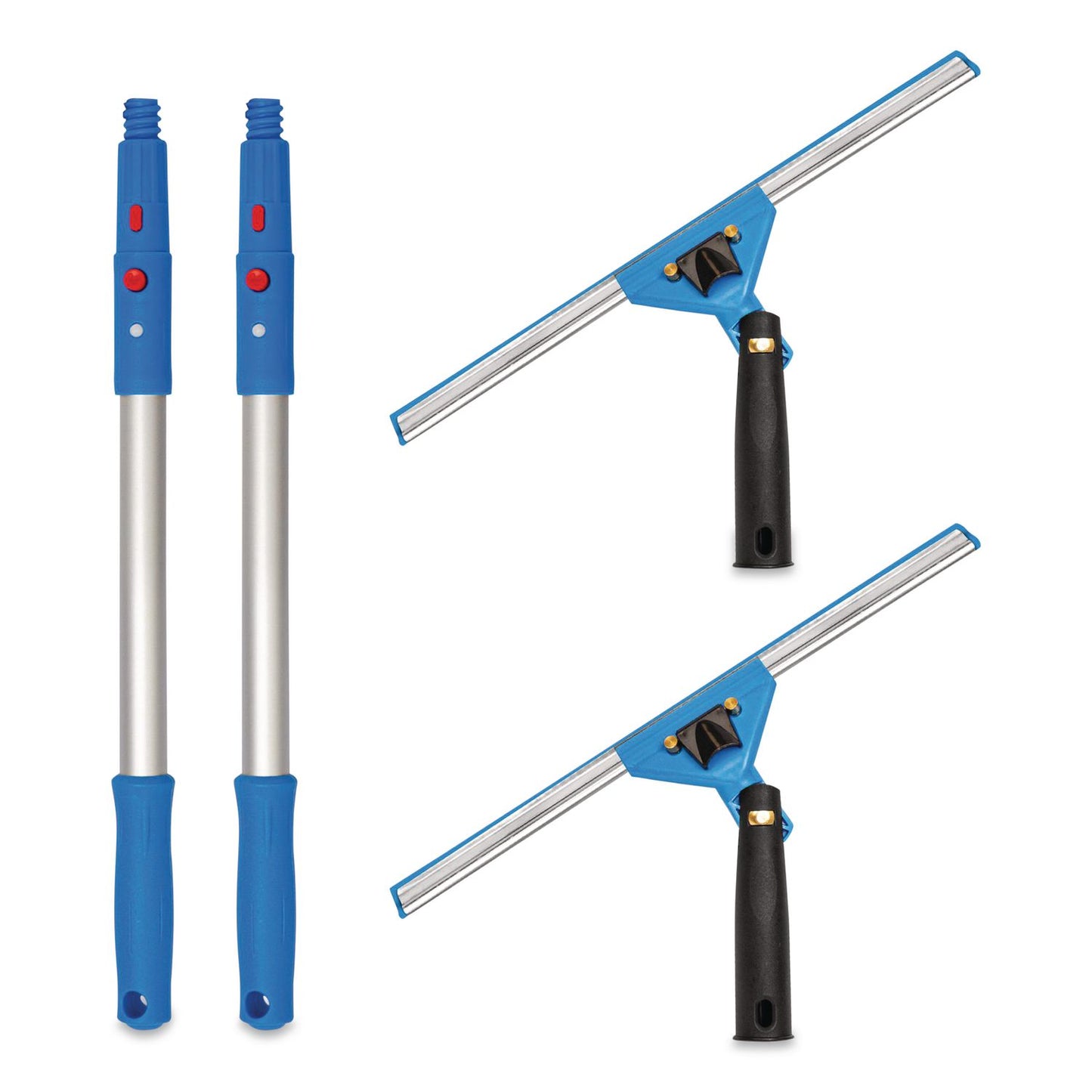 Gritt Commercial Pro Window Washing Kit with Swivel Window Squeegee and 20" Pole, 14" Wide Blade, 2/Kit (GCEGRI1312PK)