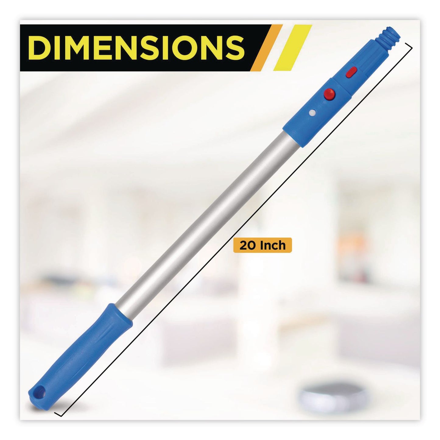 Gritt Commercial Pro Window Washing Kit with Swivel Window Squeegee and 20" Pole, 14" Wide Blade, 3/Kit (GCEGRI1313PK)
