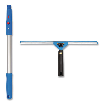Gritt Commercial Pro Window Washing Kit with Swivel Window Squeegee and 20" Pole, 18" Wide Blade, 2/Kit (GCEGRI131182PK)