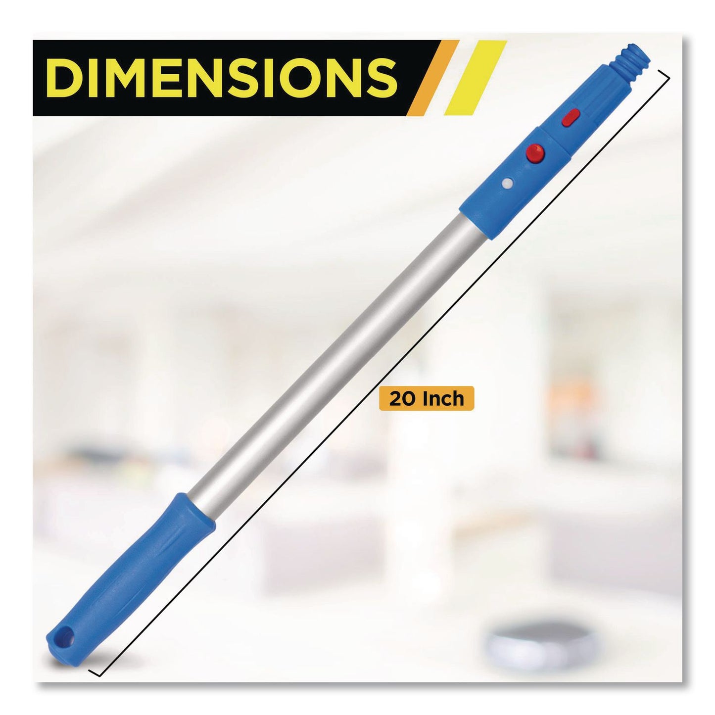 Gritt Commercial Pro Window Washing Kit with Swivel Window Squeegee and 20" Pole, 18" Wide Blade, 2/Kit (GCEGRI131182PK)