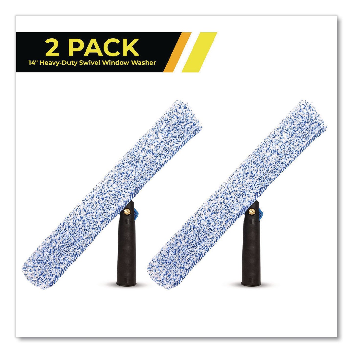 Gritt Commercial Heavy-Duty Swivel Window Washer, 14" Wide Blade, 2/Pack (GCEGRI1332PK)
