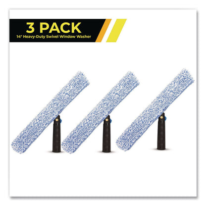 Gritt Commercial Heavy-Duty Swivel Window Washer, 14" Wide Blade, 3/Pack (GCEGRI1333PK)