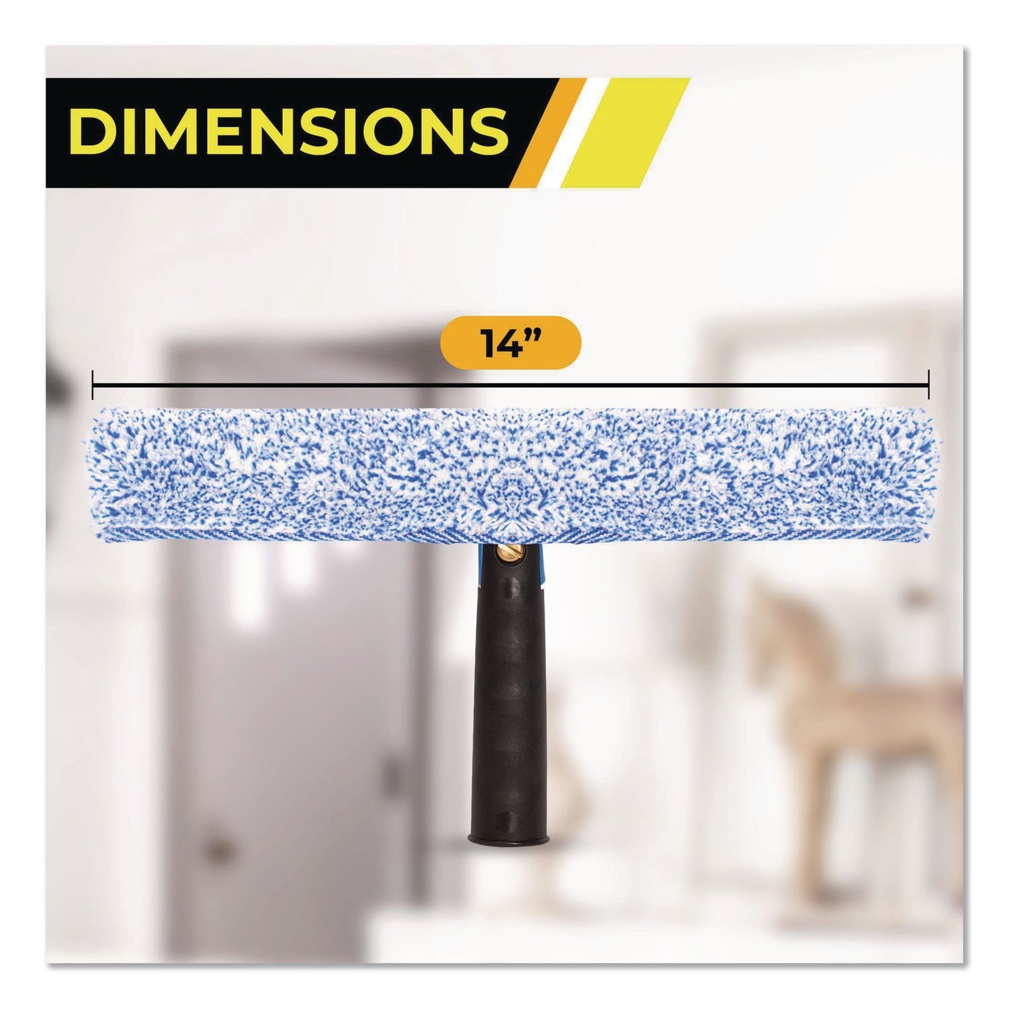 Gritt Commercial Heavy-Duty Swivel Window Washer, 14" Wide Blade, 12/Carton (GCEGRI13312PK)