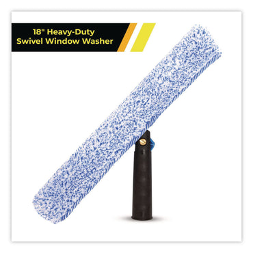 Gritt Commercial Heavy-Duty Swivel Window Washer, 18" Wide Blade (GCEGRI13318)