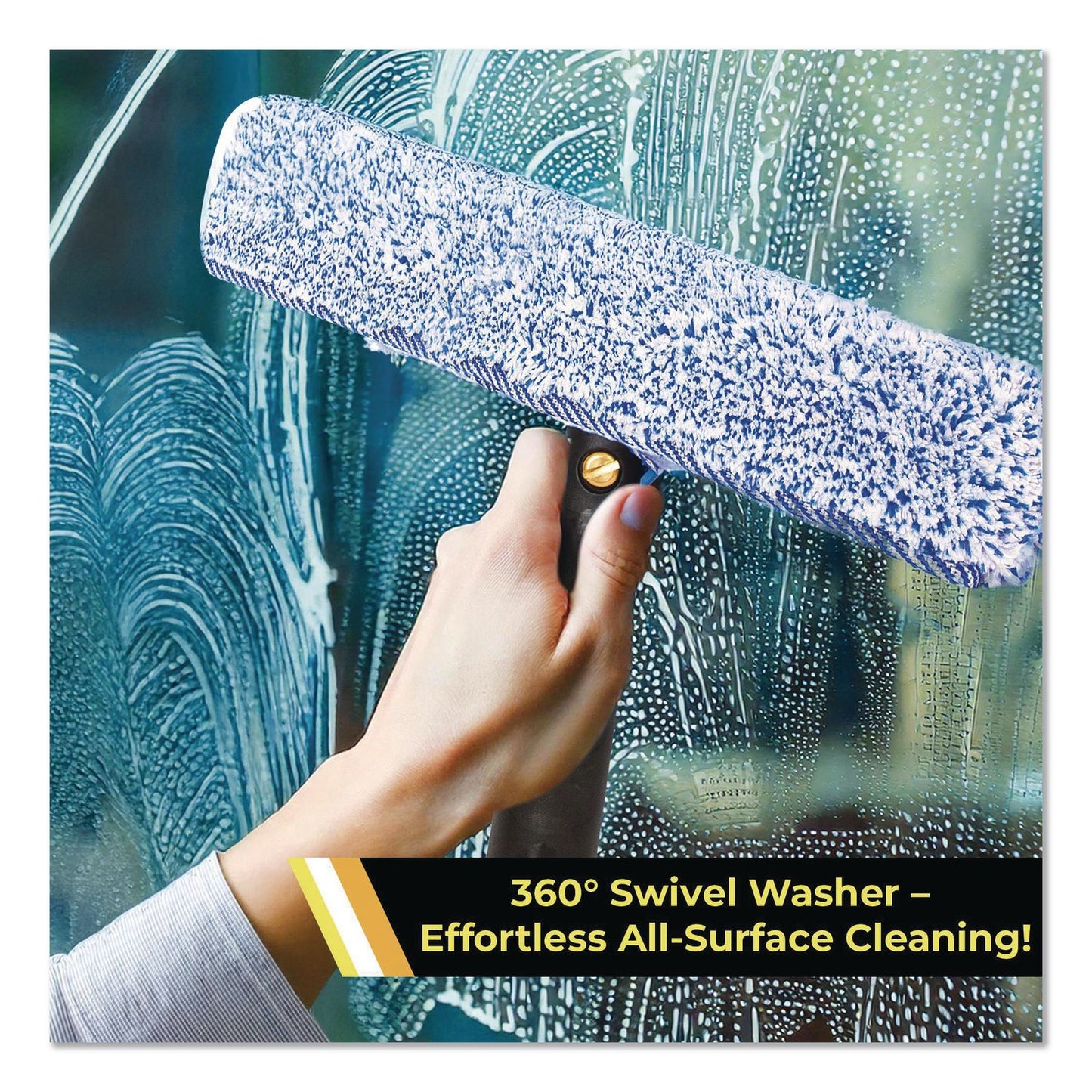 Gritt Commercial Heavy-Duty Swivel Window Washer, 18" Wide Blade, 3/Pack (GCEGRI133183PK)