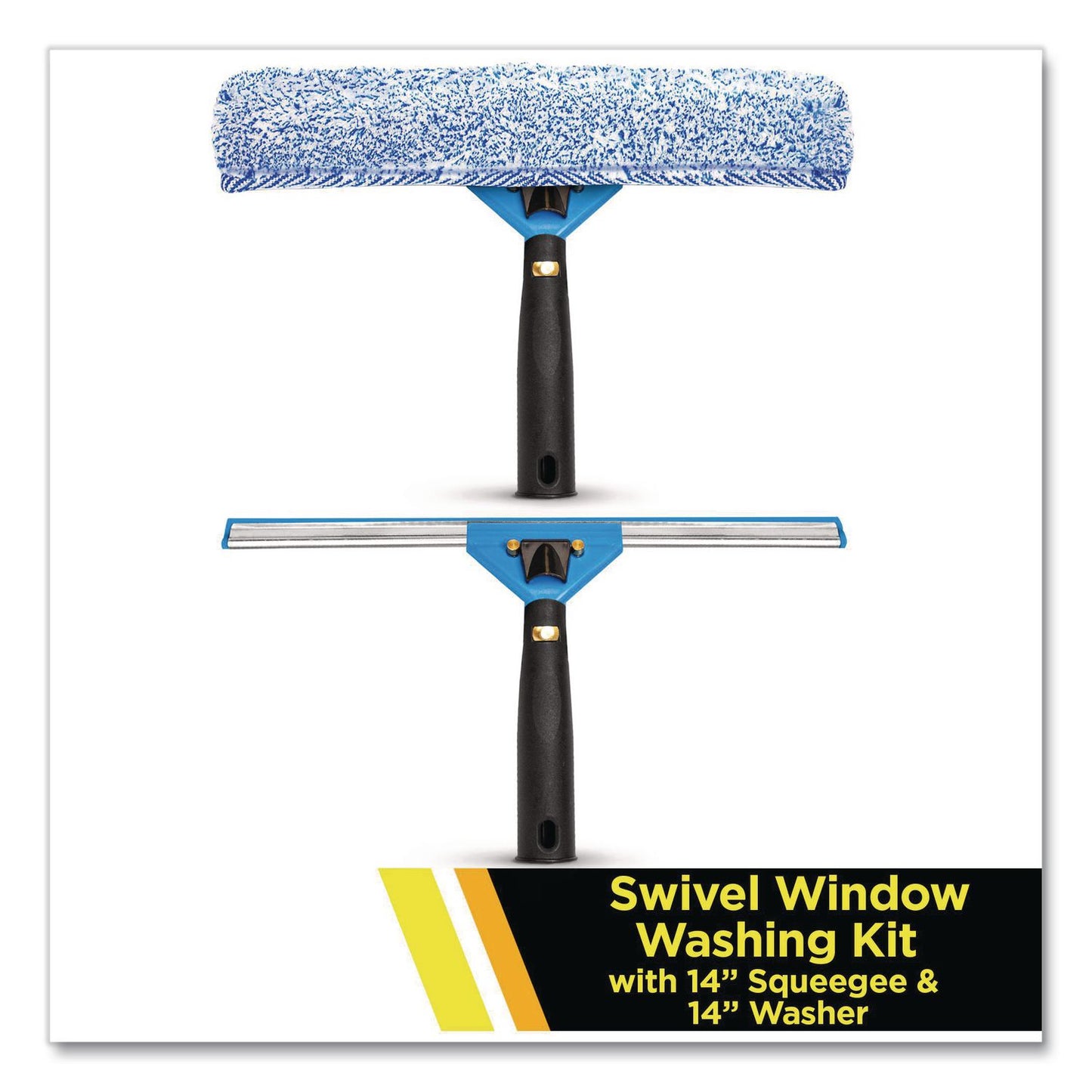 Gritt Commercial Swivel Window Washing Kit with Squeegee and Washer, 14" Wide, 2/Kit (GCEGRI1362PK)