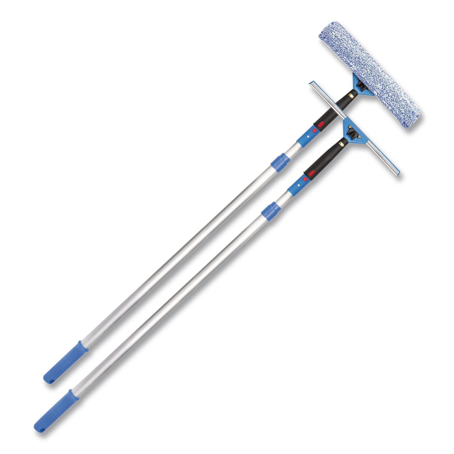Gritt Commercial Pro Window Washing Kit with Squeegee, Washer and 6 ft Telescopic Pole, 14" Wide (GCEGRI1376F14)