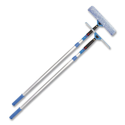 Gritt Commercial Pro Window Washing Kit with Squeegee, Washer and 6 ft Telescopic Pole, 14" Wide (GCEGRI1376F14)