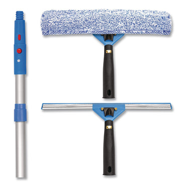 Gritt Commercial Pro Window Washing Kit with Squeegee, Washer and 6 ft Telescopic Pole, 14" Wide, 2/Kit (GCEGRI1376F142P)