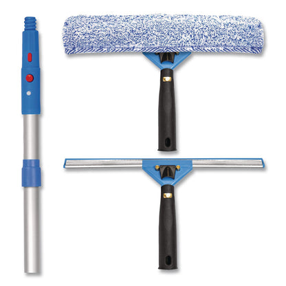 Gritt Commercial Pro Window Washing Kit with Squeegee, Washer and 6 ft Telescopic Pole, 14" Wide, 3/Kit (GCEGRI1376F143P)