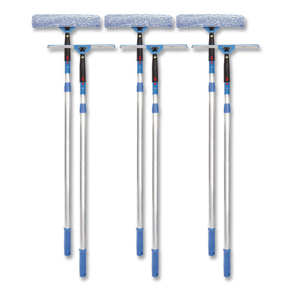 Gritt Commercial Pro Window Washing Kit with Squeegee, Washer and 6 ft Telescopic Pole, 14" Wide, 3/Kit (GCEGRI1376F143P)