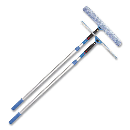 Gritt Commercial Pro Window Washing Kit with Squeegee, Washer and 6 ft Telescopic Pole, 18" Wide Blade (GCEGRI1376F18)