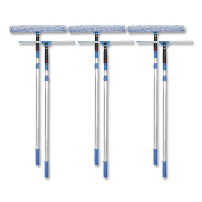 Gritt Commercial Pro Window Washing Kit with Squeegee, Washer and 6 ft Telescopic Pole, 18" Wide Blade, 3/Kit (GCEGRI1376F183P)