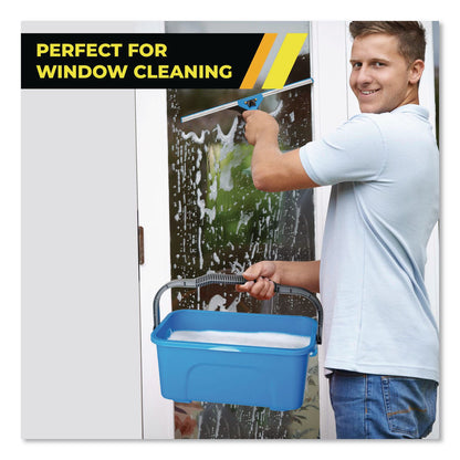 Gritt Commercial Pro Window Washing Kit with 14" Wide Blade Squeegee, Washer, 6 ft Telescopic Pole and 3 gal Heavy-Duty Bucket, 2/Kit (GCEGRI137B6F142)