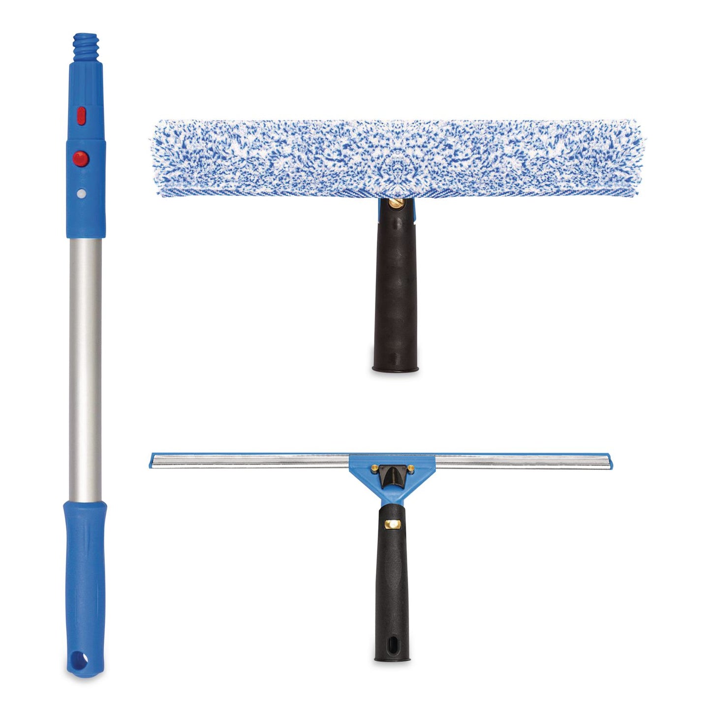Gritt Commercial Pro Window Washing Kit with Squeegee, Washer and 20" Pole, 14" Wide Blade (GCEGRI138)