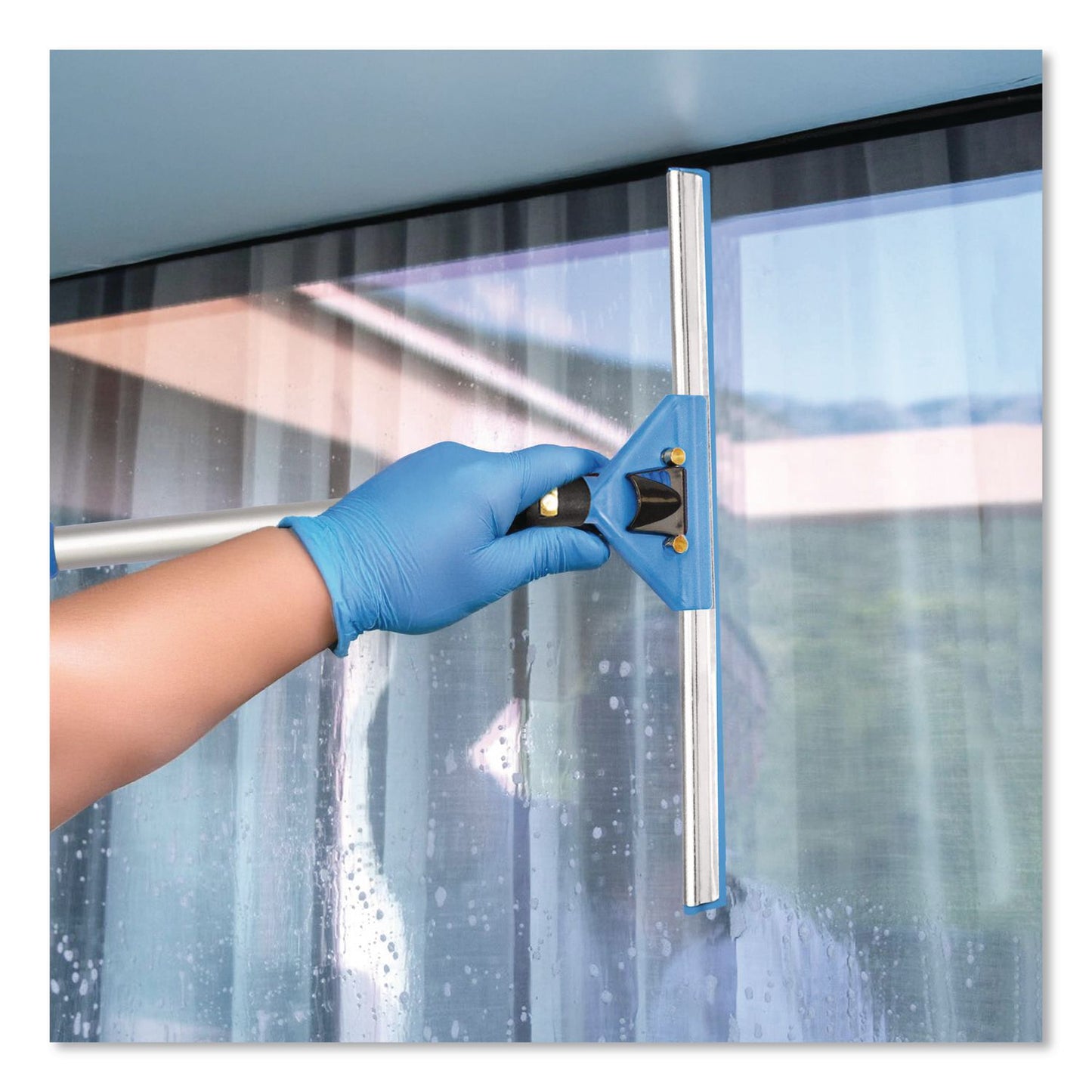 Gritt Commercial Pro Window Washing Kit with Squeegee, Washer and 20" Pole, 14" Wide Blade (GCEGRI138)