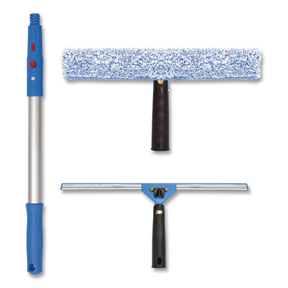 Gritt Commercial Pro Window Washing Kit with Squeegee, Washer and 20" Pole, 14" Wide Blade, 2/Kit (GCEGRI1382PK)