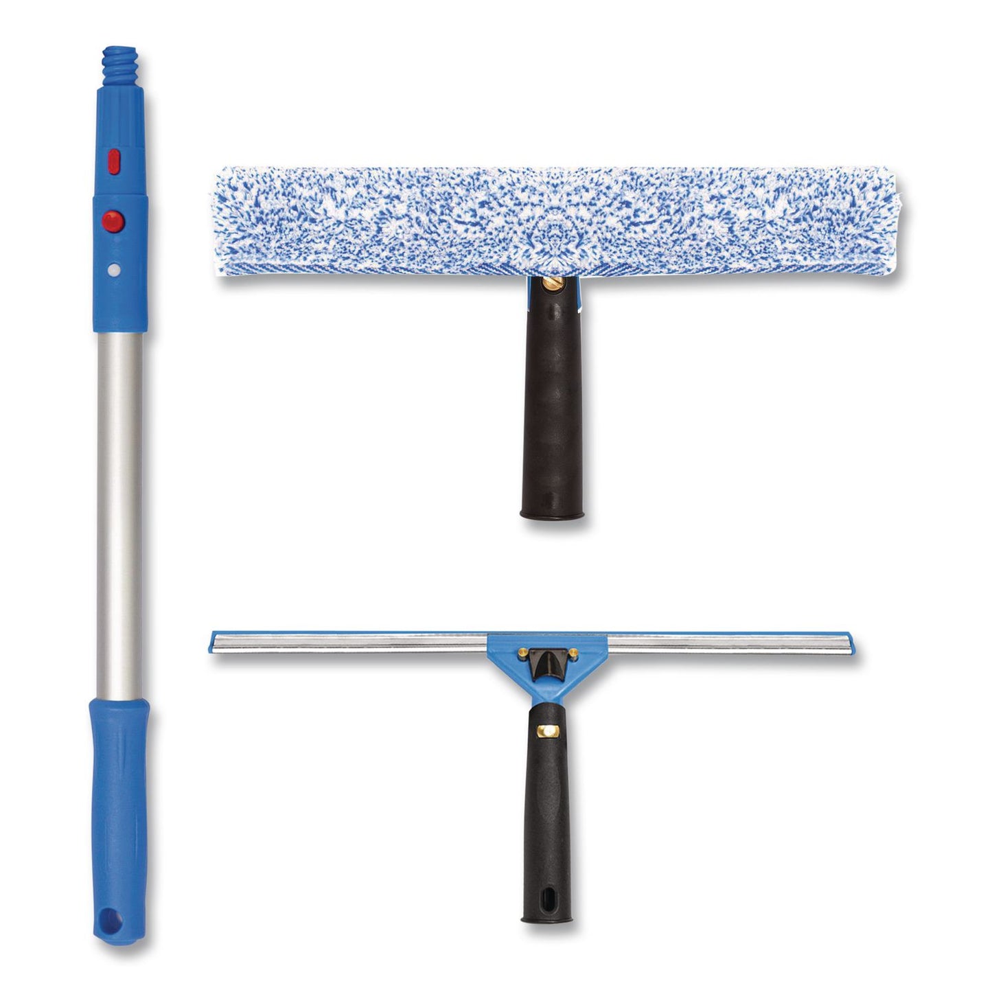 Gritt Commercial Pro Window Washing Kit with Squeegee, Washer and 20" Pole, 18" Blade, 3/Kit (GCEGRI138183PK)