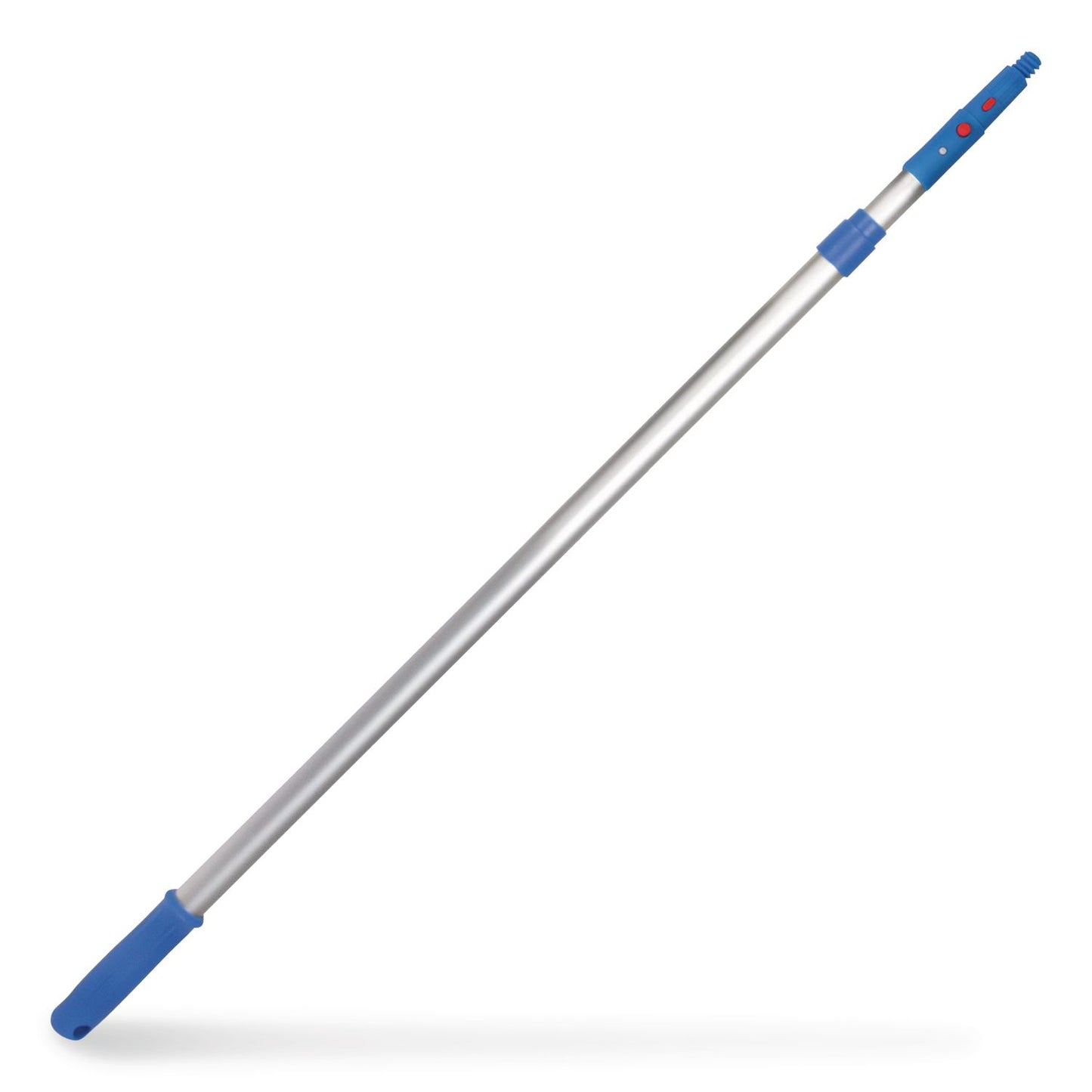 Gritt Commercial 6 ft Telescopic Aluminum Extension Pole with Click/Lock Adapter Cone, 3.5 ft to 6 ft, Blue/Silver (GCEGRI1066F)
