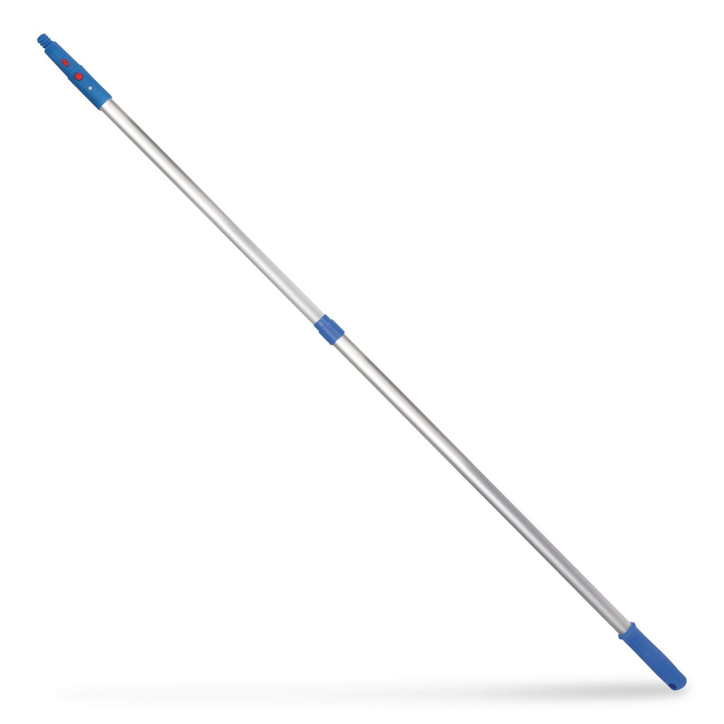 Gritt Commercial 6 ft Telescopic Aluminum Extension Pole with Click/Lock Adapter Cone, 3.5 ft to 6 ft, Blue/Silver (GCEGRI1066F)