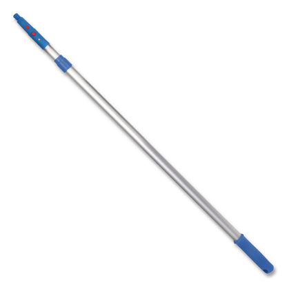 Gritt Commercial 6 ft Telescopic Aluminum Extension Pole with Click/Lock Adapter Cone, 3.5 ft to 6 ft, Blue/Silver, 3/Pack (GCEGRI1066F3PK)