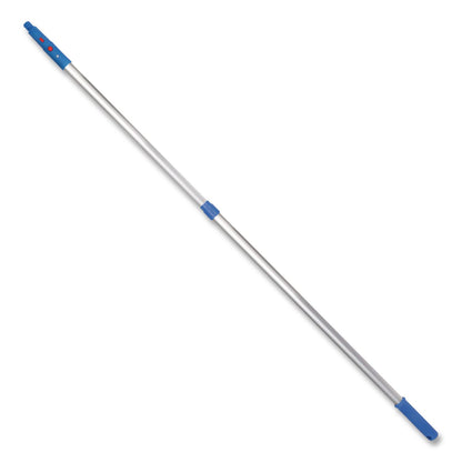 Gritt Commercial 6 ft Telescopic Aluminum Extension Pole with Click/Lock Adapter Cone, 3.5 ft to 6 ft, Blue/Silver, 3/Pack (GCEGRI1066F3PK)