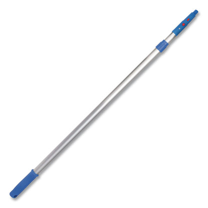 Gritt Commercial 6 ft Telescopic Aluminum Extension Pole with Click/Lock Adapter Cone, 3.5 ft to 6 ft, Blue/Silver, 3/Pack (GCEGRI1066F3PK)