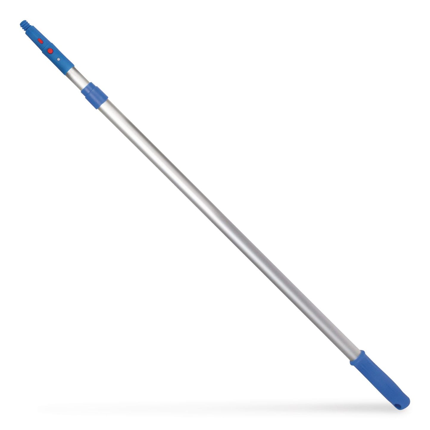 Gritt Commercial 6 ft Telescopic Aluminum Extension Pole with Click/Lock Adapter Cone, 3.5 ft to 6 ft, Blue/Silver, 12/Carton (GCEGRI1066F12PK)