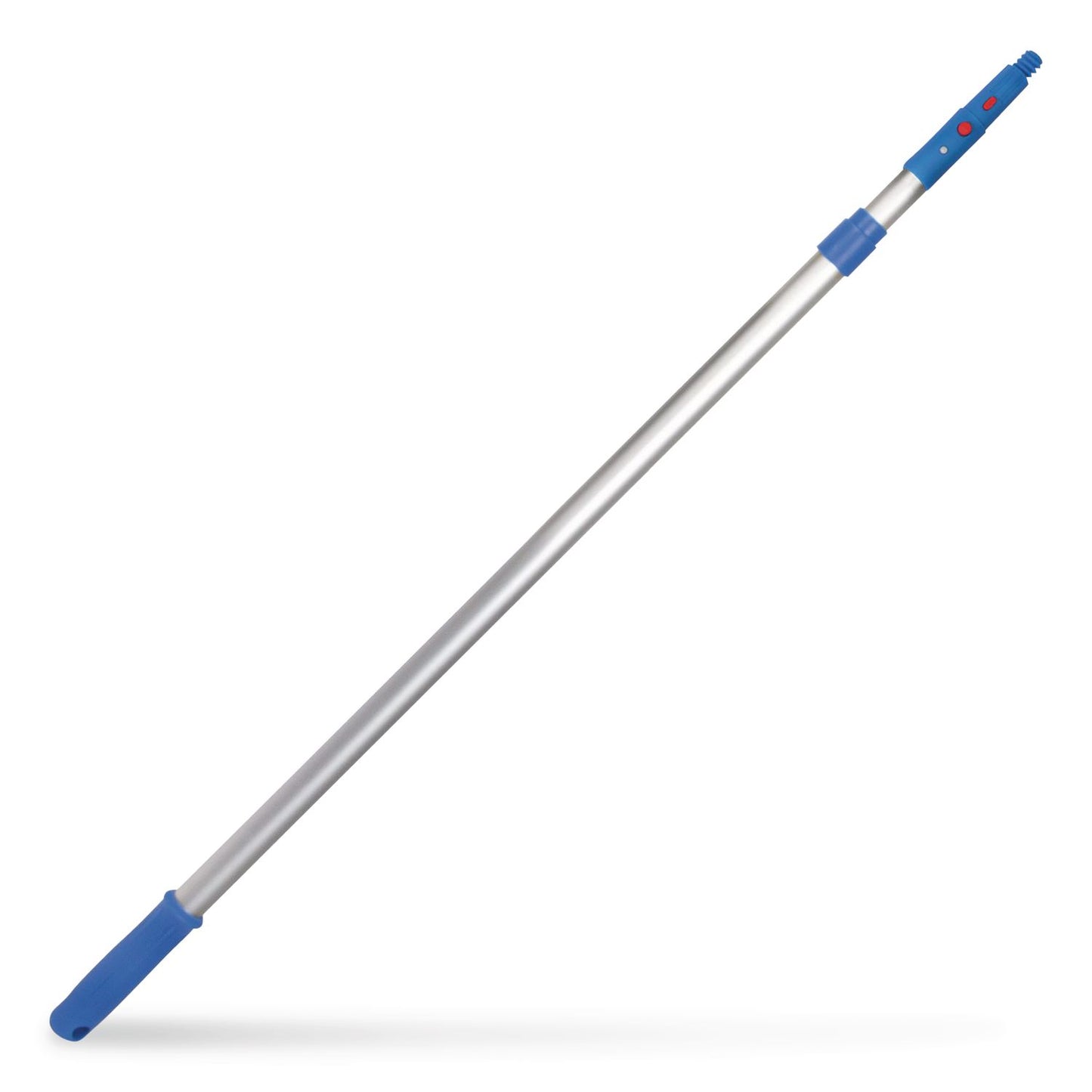 Gritt Commercial 6 ft Telescopic Aluminum Extension Pole with Click/Lock Adapter Cone, 3.5 ft to 6 ft, Blue/Silver, 12/Carton (GCEGRI1066F12PK)