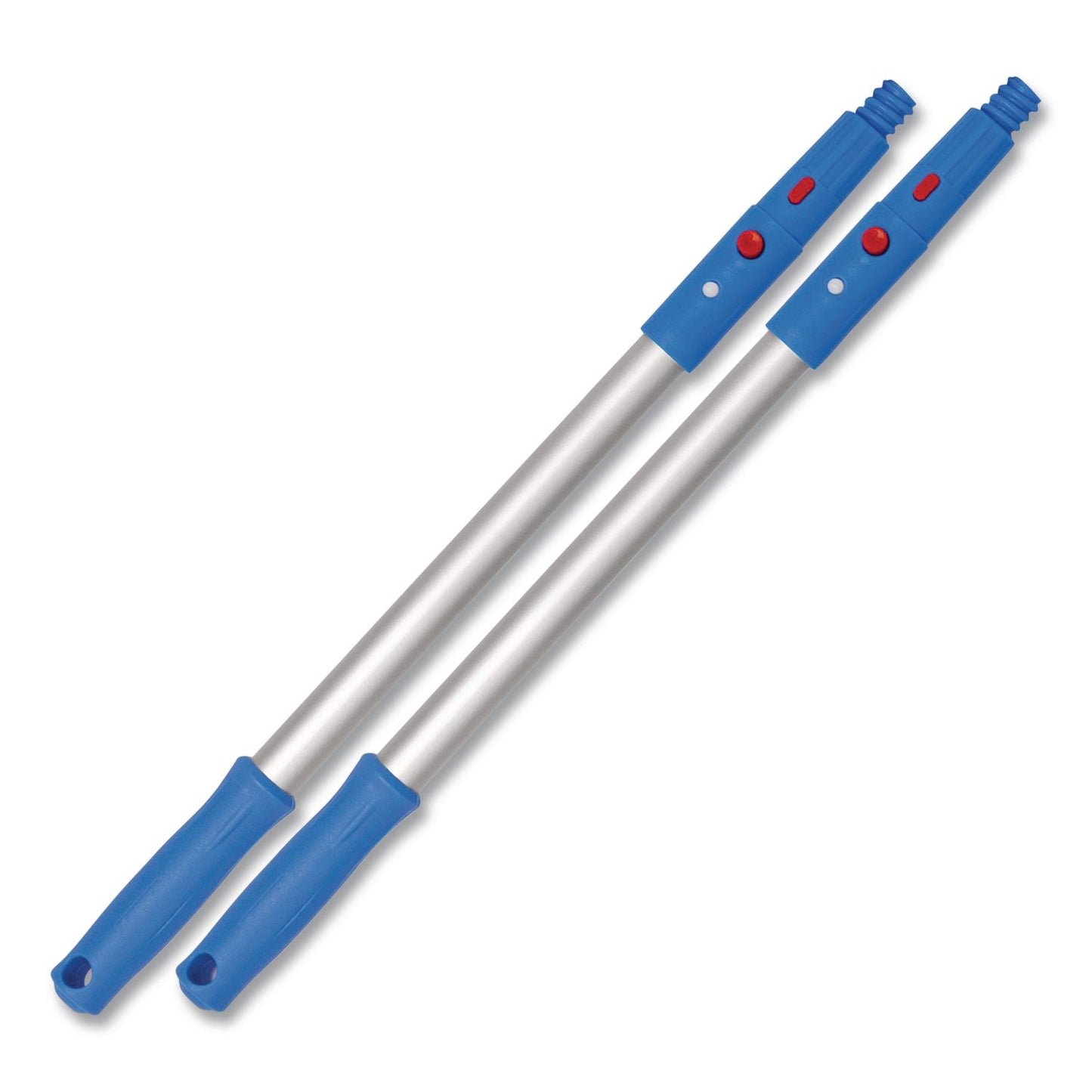 Gritt Commercial 20" Aluminum Pole with Click/Lock Adapter Cone, Blue/Silver, 2/Pack (GCEGRI1072PK)