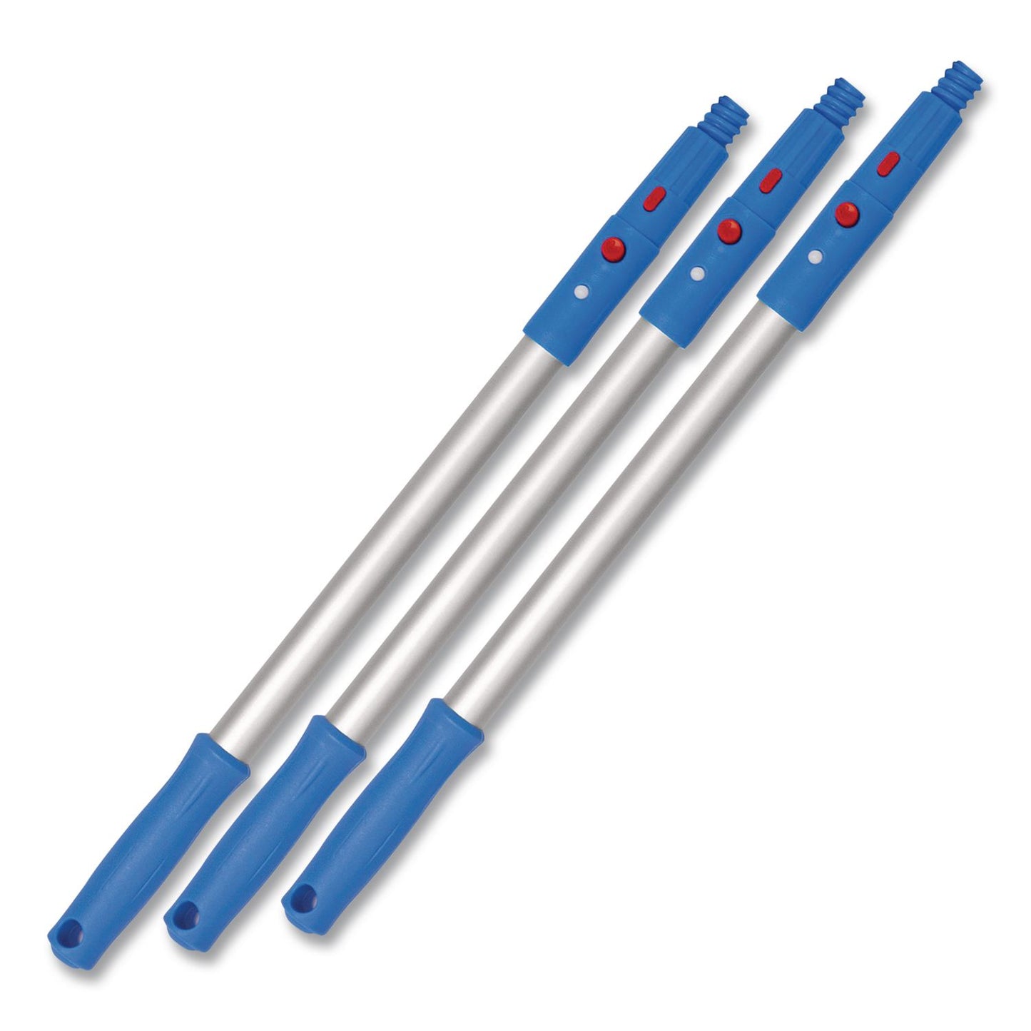 Gritt Commercial 20" Aluminum Pole with Click/Lock Adapter Cone, Blue/Silver, 3/Pack (GCEGRI1073PK)