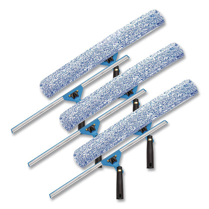 Gritt Commercial Swivel Window Washing Kit with Squeegee and Washer, 18" Wide, 3/Kit (GCEGRI136183PK)