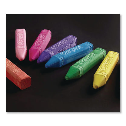Crayola® Washable Sidewalk Chalk, 4.25" x 0.75 Diameter, Assorted Colors, 16 Sticks/Box (CYO512016)