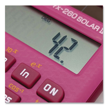 Casio® FX-260 Solar II All-Purpose Scientific Calculator, 10-Digit LCD, Pink (CSOFX260SLRIIPK)