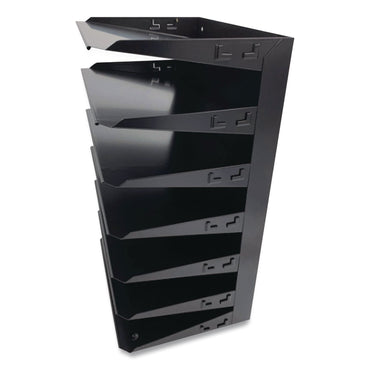 Huron Steel Horizontal File Organizer, 7 Sections, Letter Size Files, 8.75 x 12 x 18, Black (CTXHASZ0150)