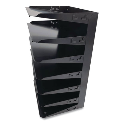 Huron Steel Horizontal File Organizer, 7 Sections, Letter Size Files, 8.75 x 12 x 18, Black (CTXHASZ0150)