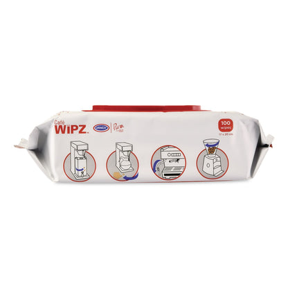 Urnex® Cafe Wipz Coffee Equipment Cleaning Wipes, 100 Wipes/Bag, 12 Bags/Carton (URNUBI60255)