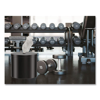 Gritt Commercial Stainless Steel Wall Mount Wet Wipe Dispenser, 9.7" x 9.7" x 9.8", Black (GCEGRI510WBLK)