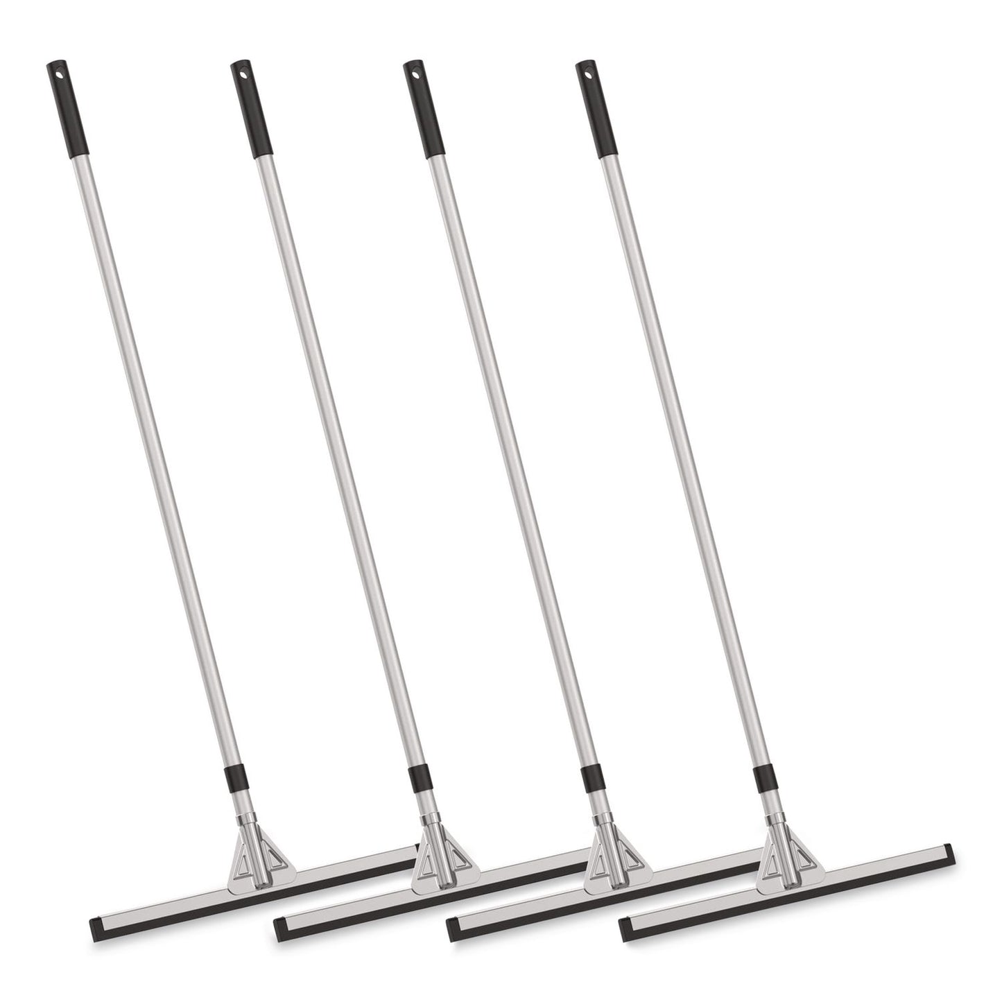 Gritt Commercial Double Neoprene Foam Floor Squeegee with 72" Aluminum Telescopic Handle, 22" Wide Blade, 4/Kit (GCEGRI152T4PK)