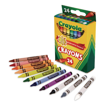 Crayola® Classic Color Crayons, Regular Size, 24 Assorted Colors, 24/Pack, 24 Packs/Box (CYO523036)