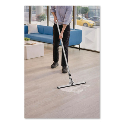 Gritt Commercial Double Neoprene Foam Floor Squeegee with 72" Aluminum Telescopic Handle, 18" Wide Blade (GCEGRI148T)