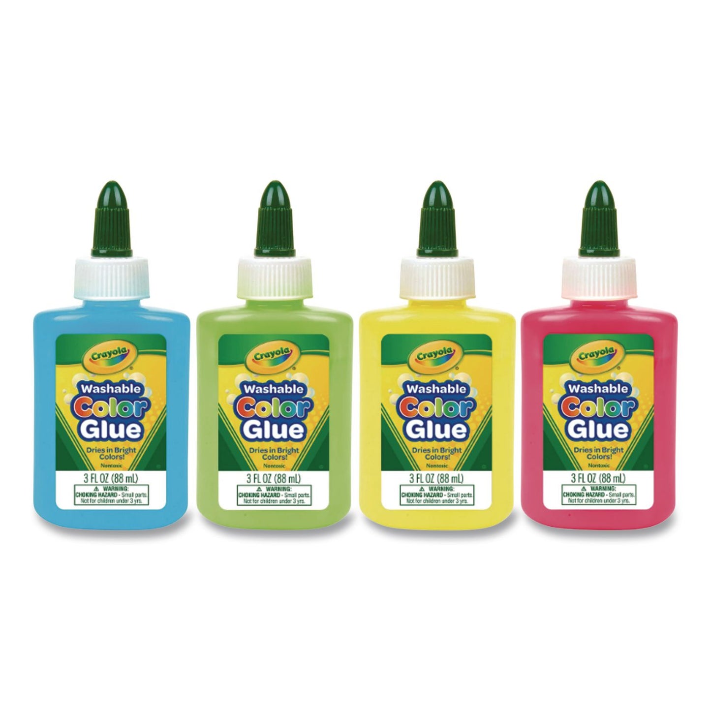 Crayola® Washable Assorted Color Glue, 3 oz, 12/Pack (CYO699100)
