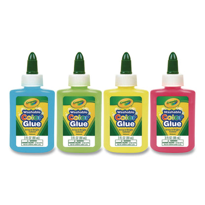 Crayola® Washable Assorted Color Glue, 3 oz, 12/Pack (CYO699100)
